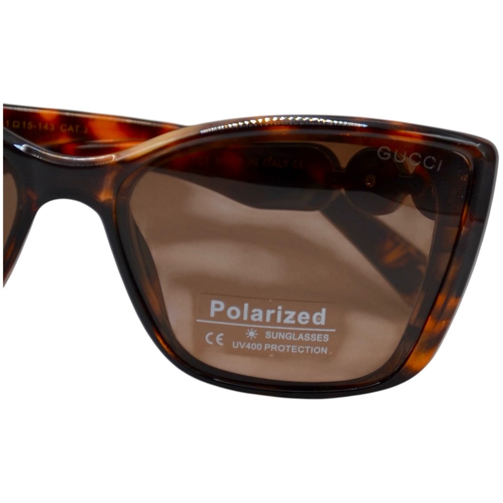 Gucci Women’s Sunglasses | Brown Tortoise Frame | Polarized Brown Lens | Italy - Picture 4 of 14